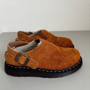 Dr. Martens Orange Fuzzy Slippers